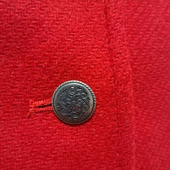 Vintage Pendleton Virgin Wool Cropped Jacket Red Size 14 - Picture 14 of 16